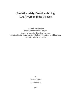 Endothelial Dysfunction During Graft-Versus-Host Disease