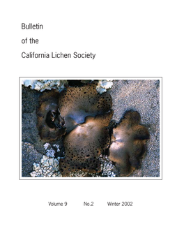 Bulletin of the California Lichen Society