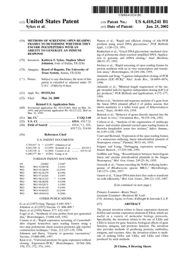 (12) United States Patent (10) Patent No.: US 6,410,241 B1 Sykes Et Al