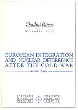 European Integration and Nuclear Deterrence After the Cold War
