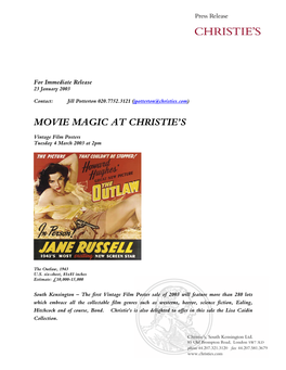 Movie Magic at Christie's