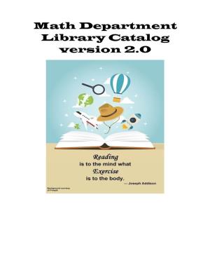 Math Department Library Catalog Version 2.0 AMS Series Author Title Evans, Lawrence C