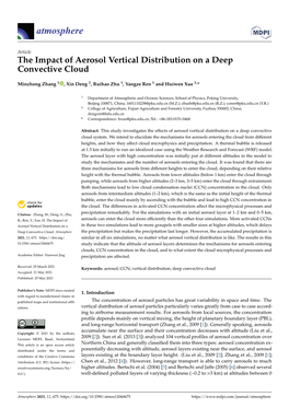 The Impact of Aerosol Vertical Distribution on a Deep Convective Cloud