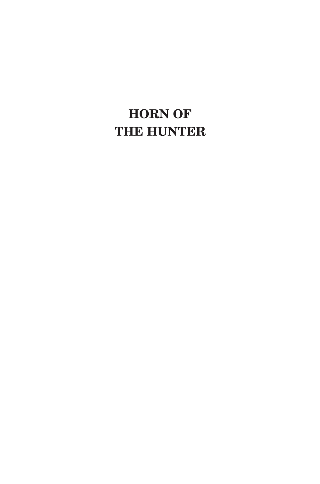 Horn of the Hunter