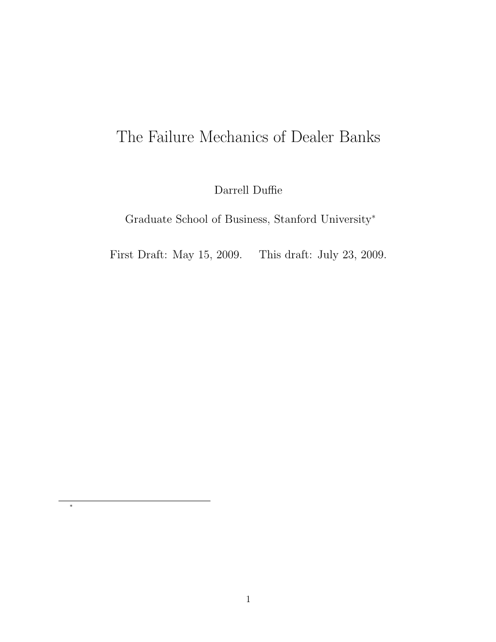 The Failure Mechanics of Dealer Banks