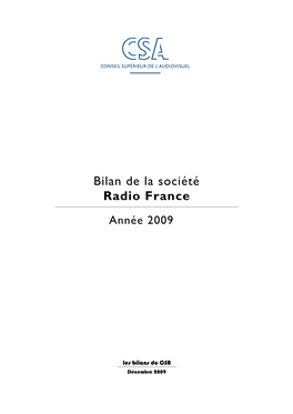 Bilan De La Société Radio France