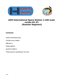 AXM ISS Russian Segment 1:100