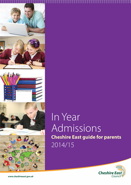 In Year Admissions Cheshire East Guide for Parents 2014/15