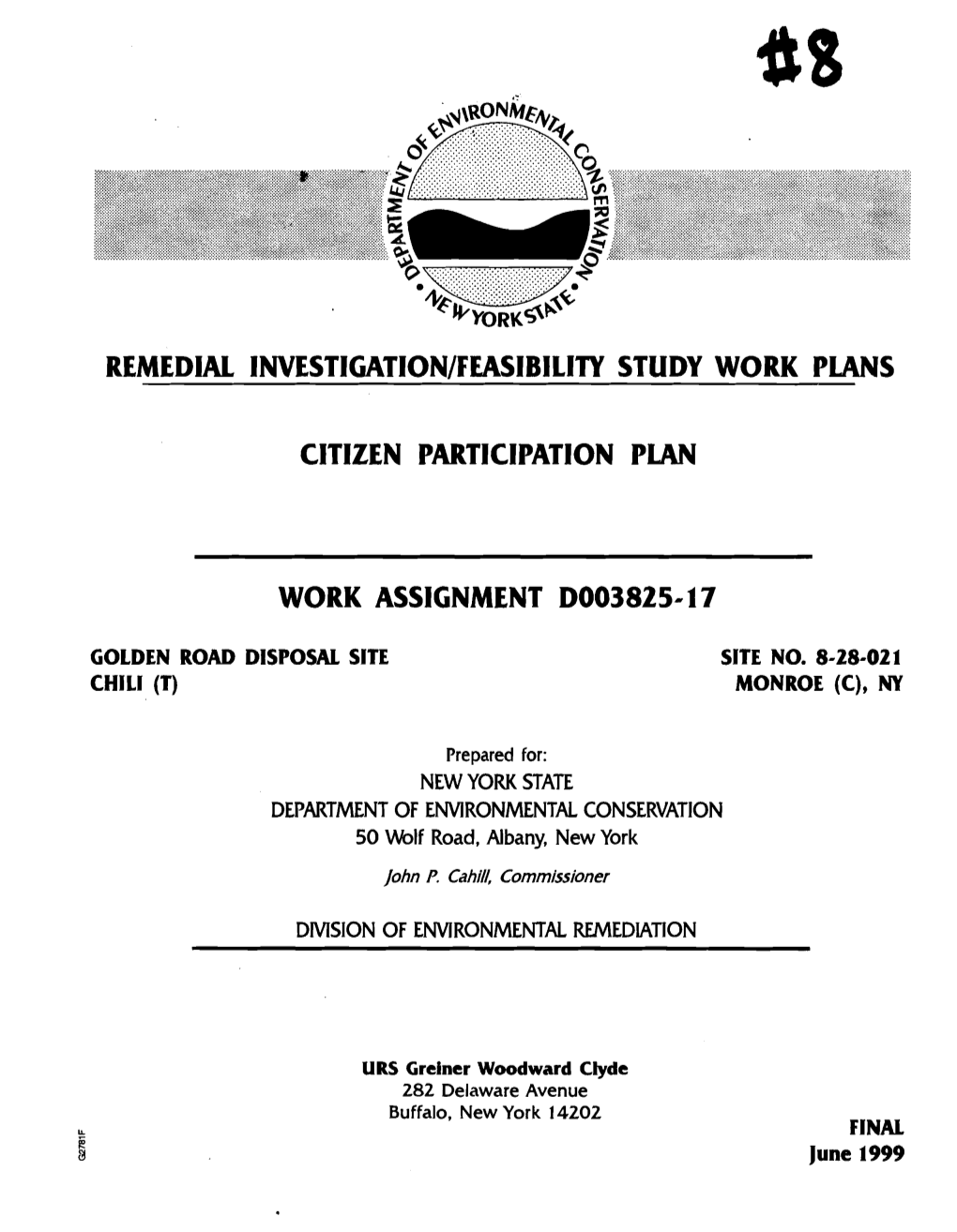 Remedial Investication/Flasibility Study Work Plans Citizen Participation Plan