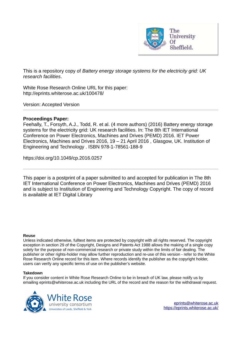 Battery Energy Storage Systems for the Electricity Grid: UK Research Facilities