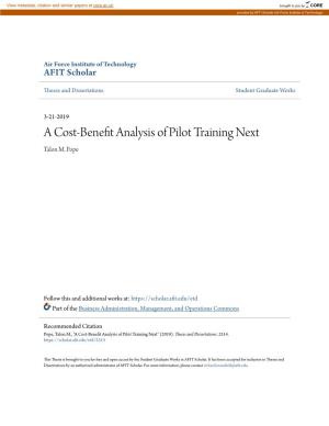 A Cost-Benefit Analysis of Pilot Training Next Talon M
