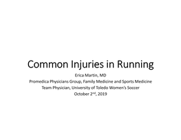 Common Injuries in Running