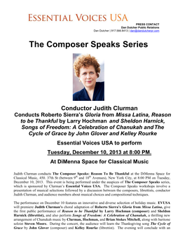 The Composer Speaks Series