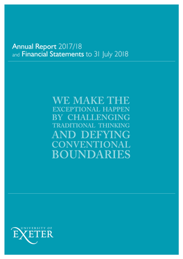 Annual Report 2017/18 and Financial Statements to 31 July 2018 Contents