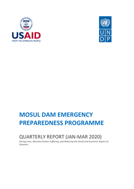Mosul Dam Emergen Preparedness Progr Mosul