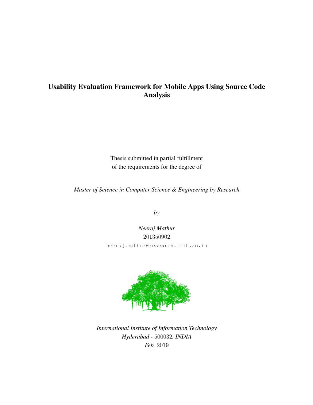 Usability Evaluation Framework for Mobile Apps Using Source Code Analysis