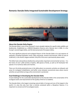 Romania: Danube Delta Integrated Sustainable Development Strategy