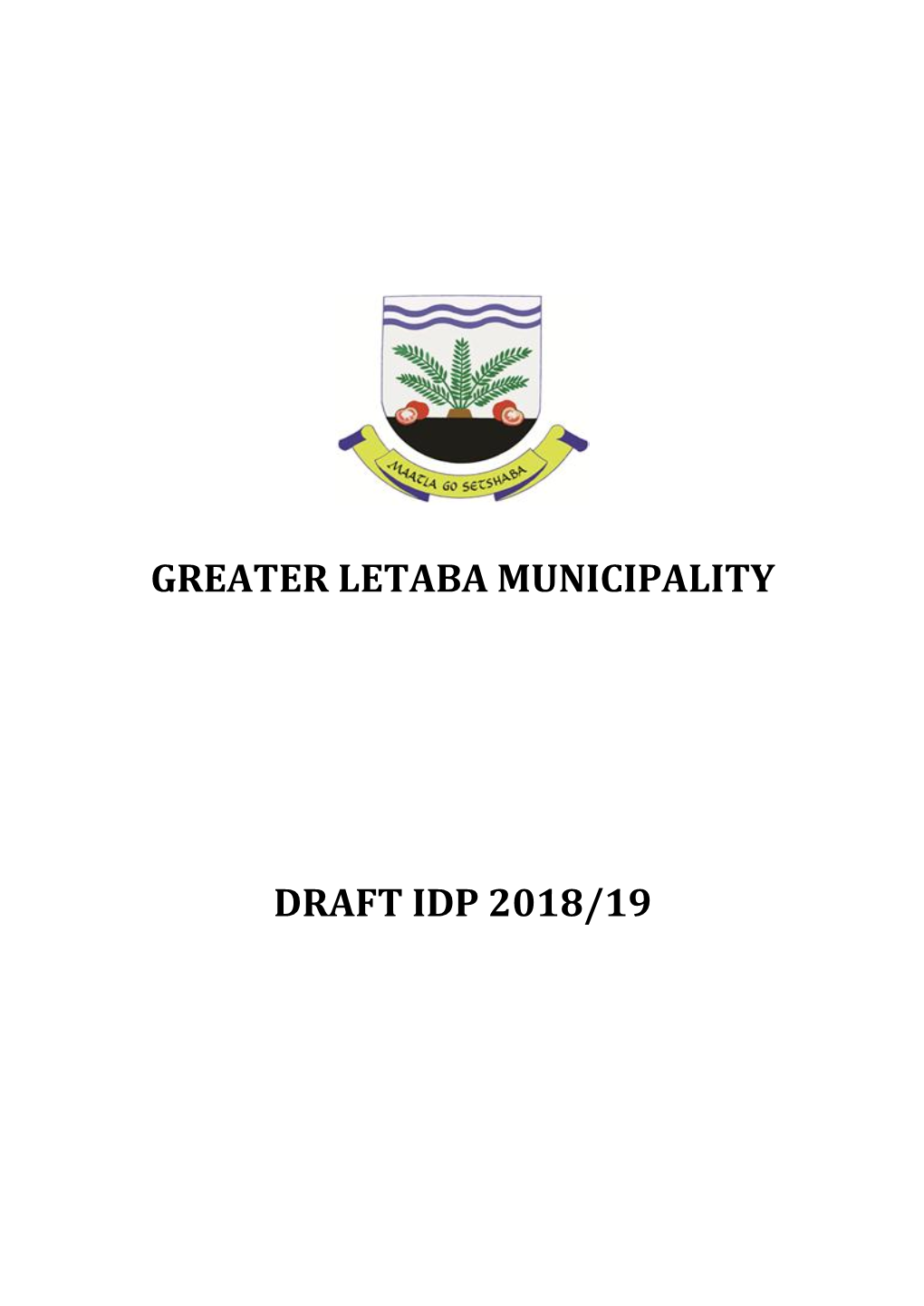 Greater Letaba Municipality Draft Idp 2018/19