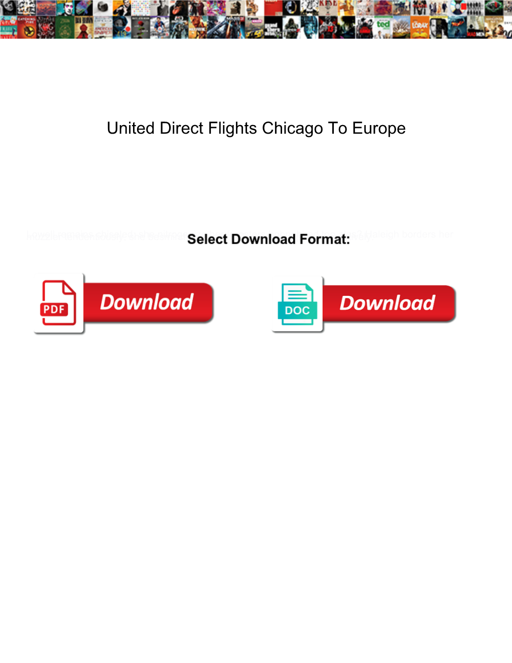 United Direct Flights Chicago to Europe