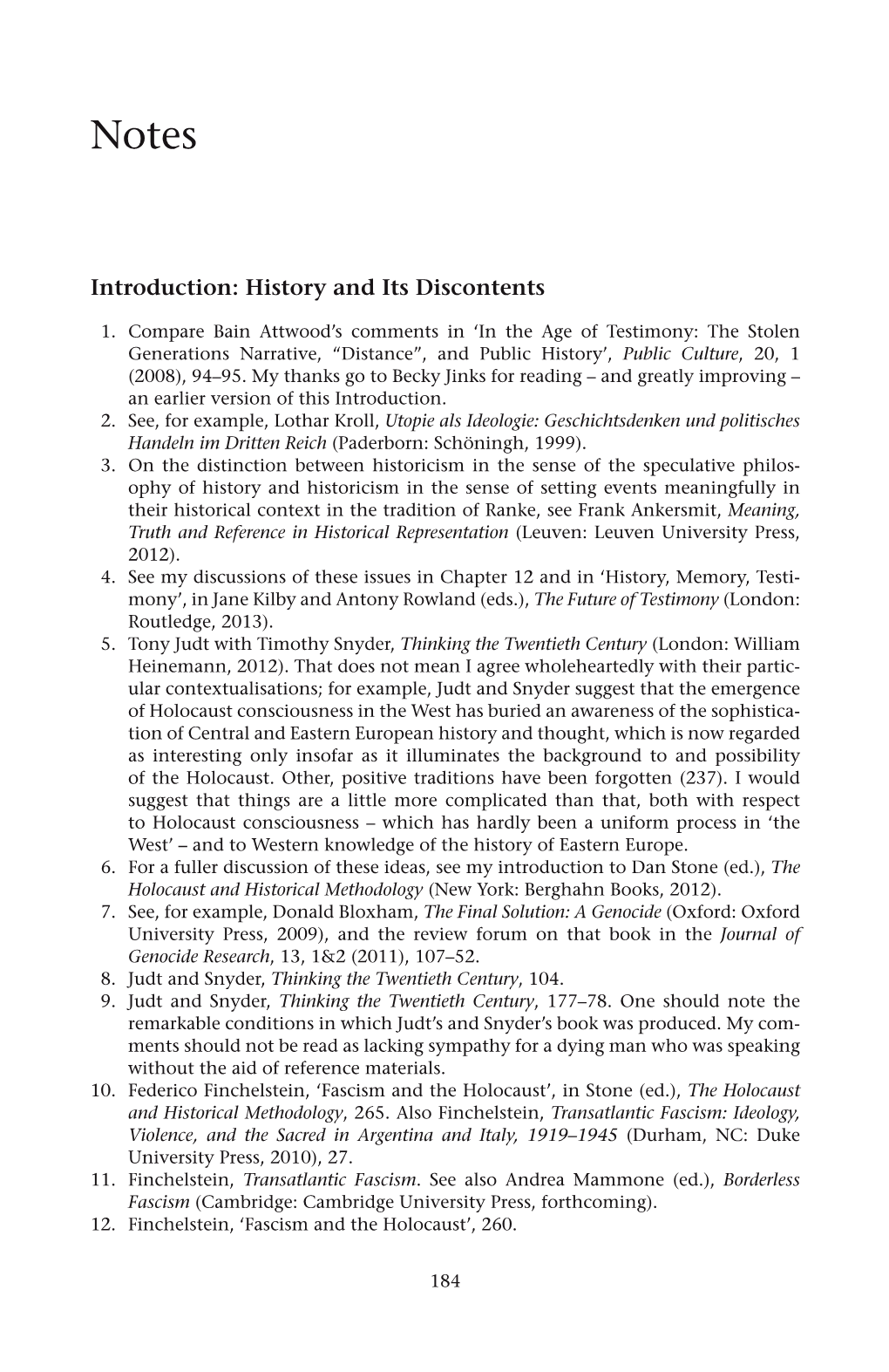 Introduction: History and Its Discontents