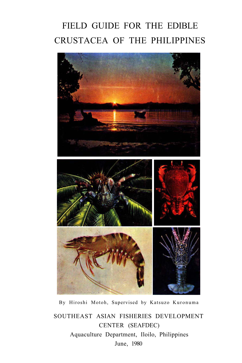 Field Guide for the Edible Crustacea of the Philippines