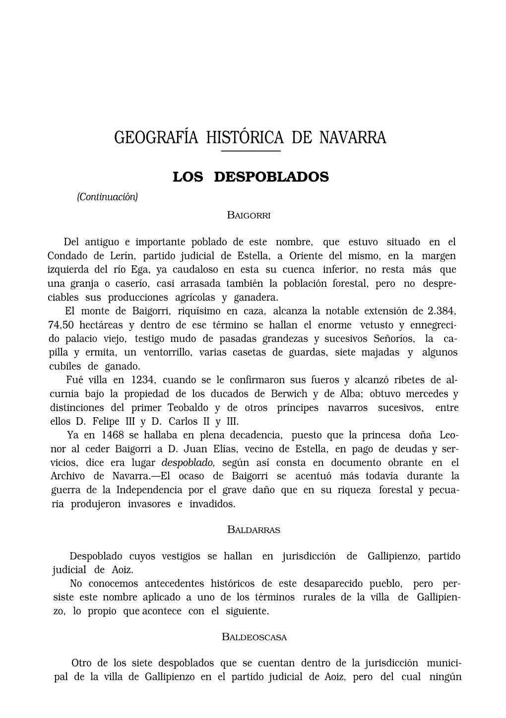 Geografía Histórica De Navarra Los Despoblados