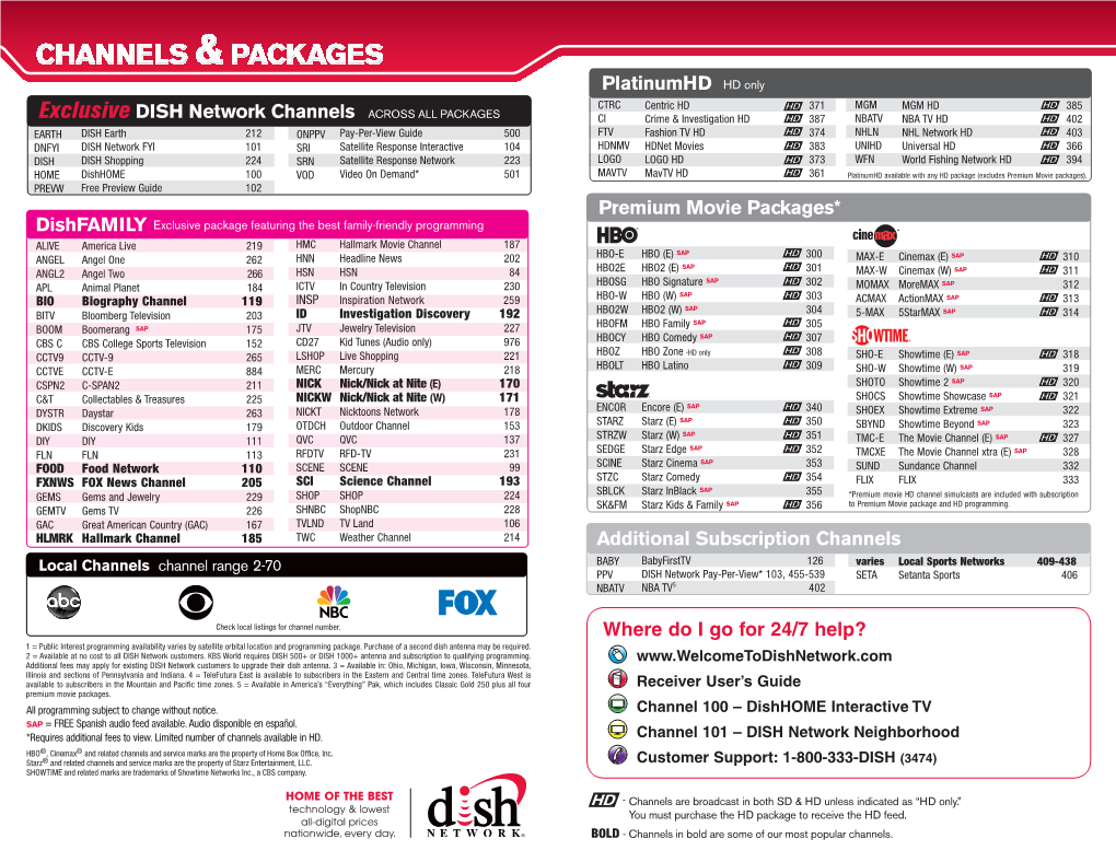 Exclusive Dish Network Channels