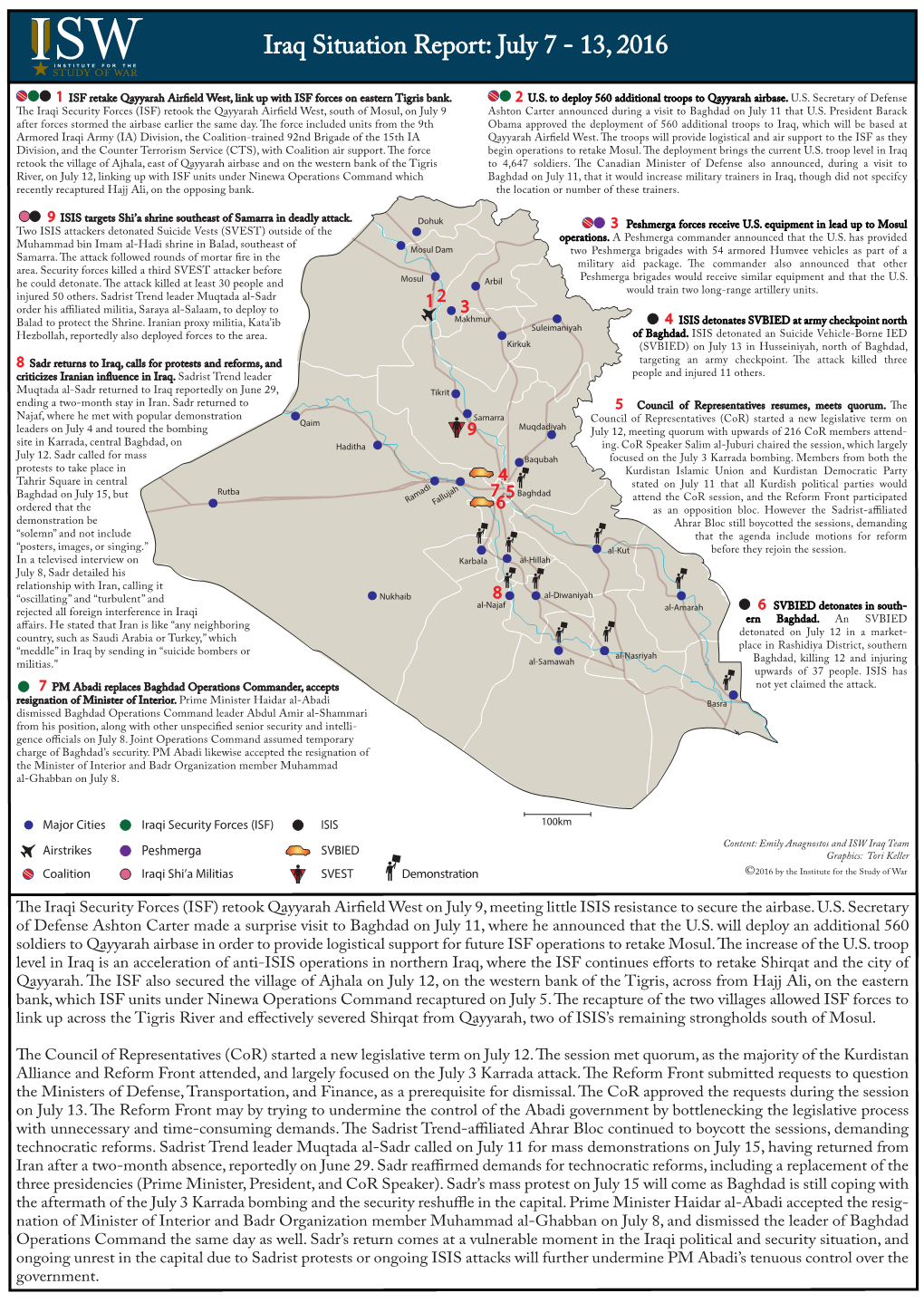 Iraq SITREP 2016-07-12