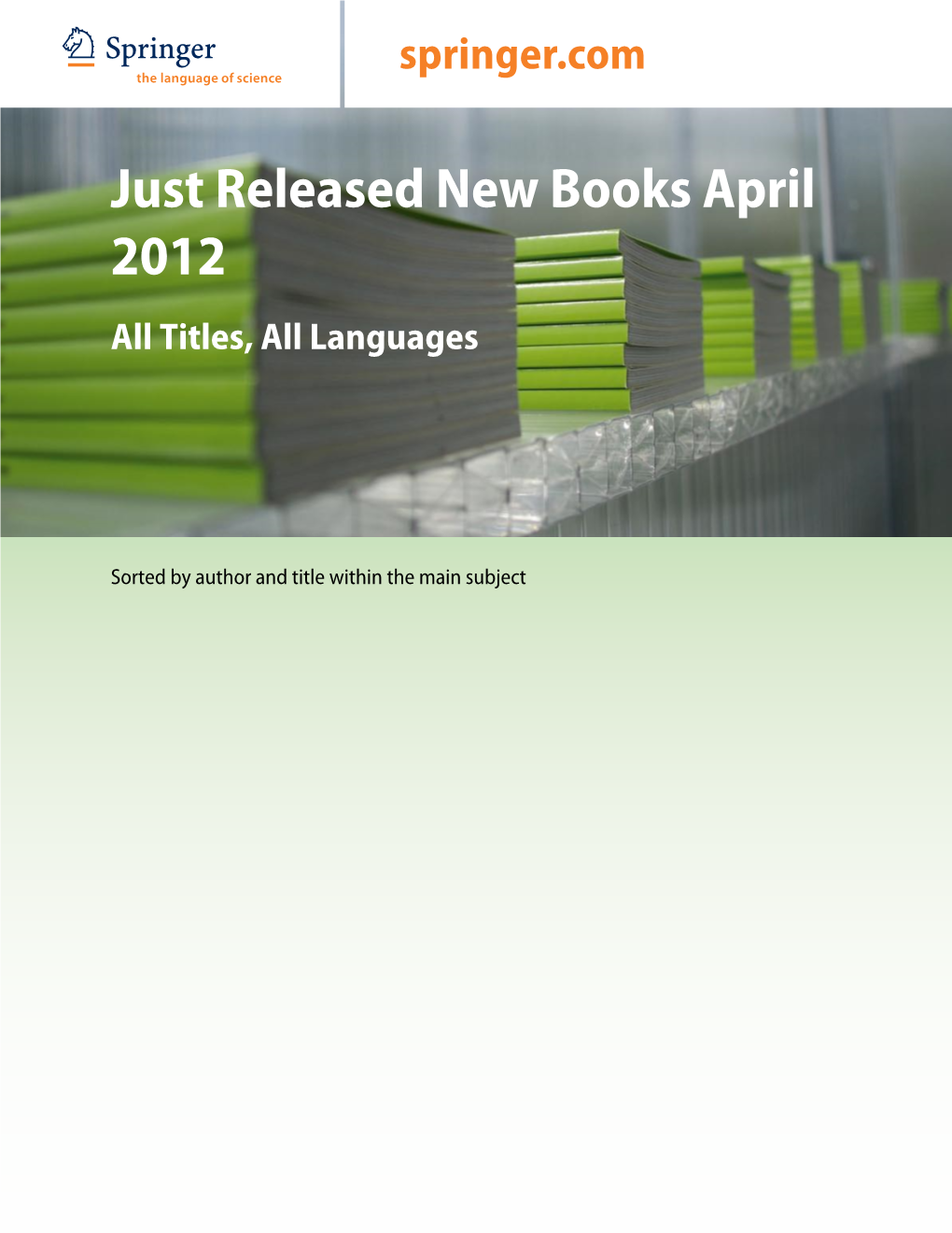 ABCD Just Released New Books April 2012