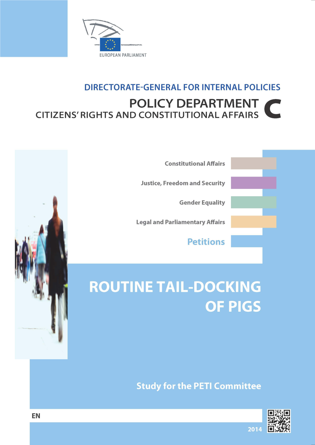 Routine Tail-Docking of Pigs