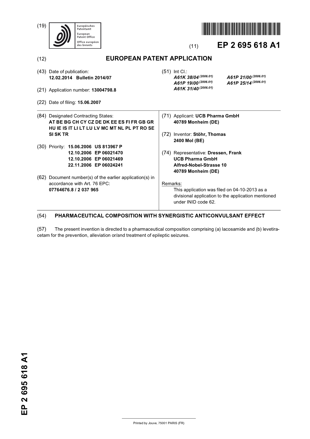 Pharmaceutical Composition with Synergistic Anticonvulsant Effect