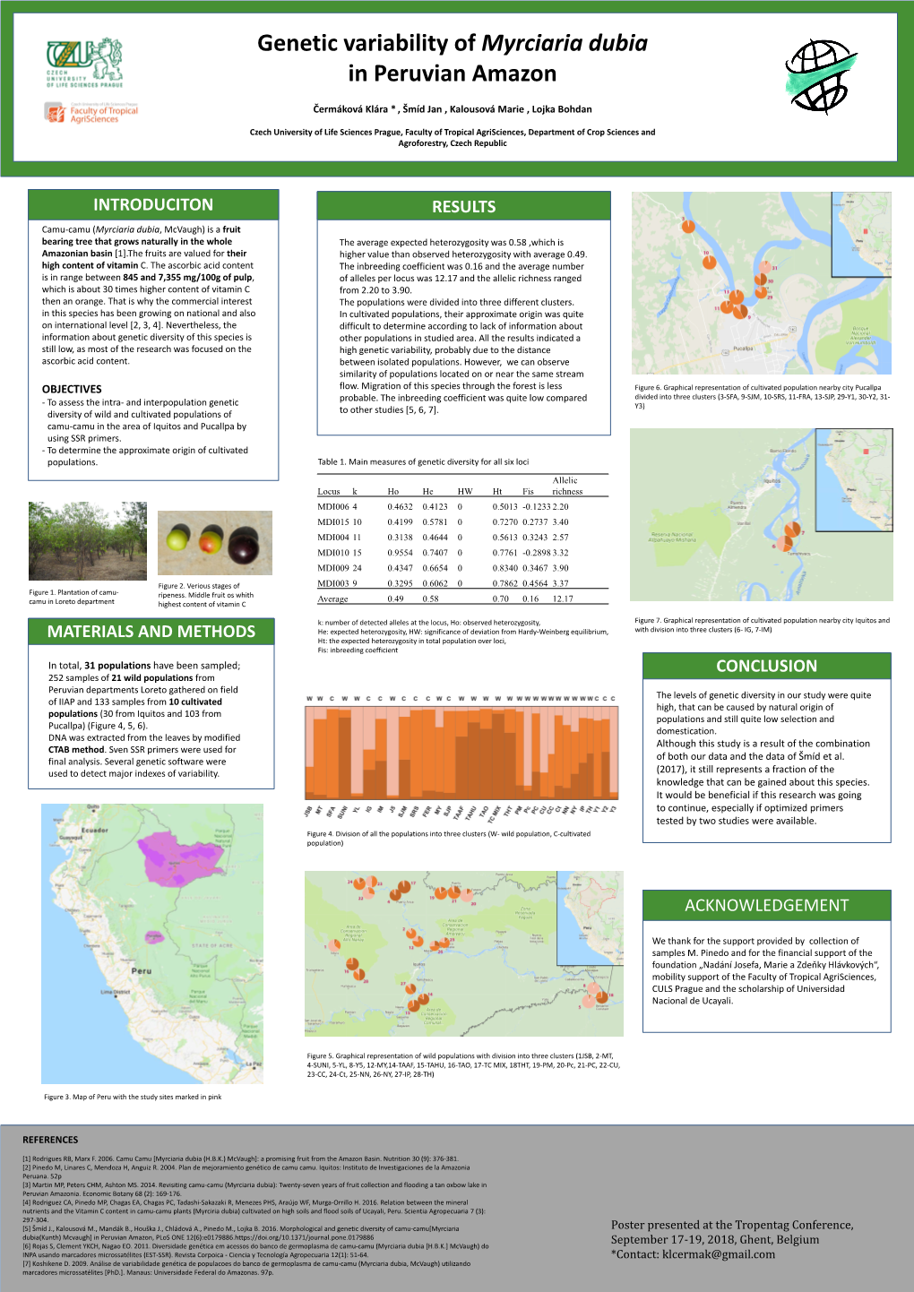 Genetic Variability of Myrciaria Dubia in Peruvian Amazon