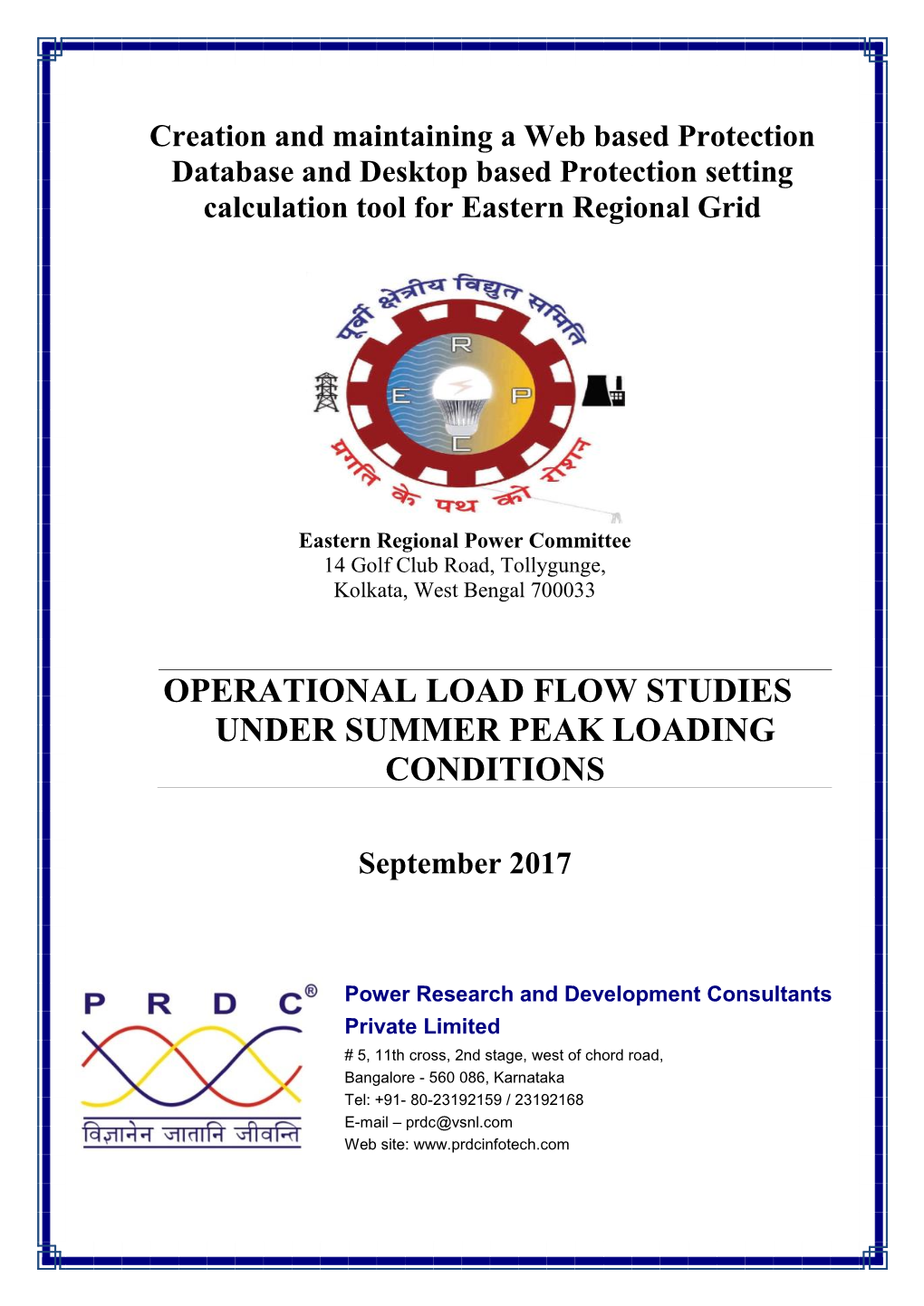 Operational Load Flow Studies Under Summer Peak Loading Conditions