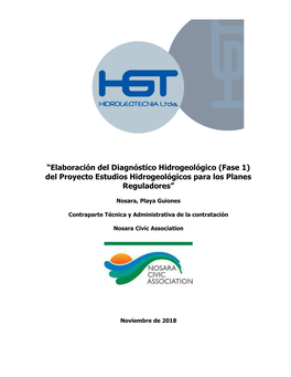 (Fase 1) Del Proyecto Estudios Hidrogeológicos Para Los Planes Reguladores”