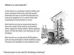 What Is a Rain Barrel?