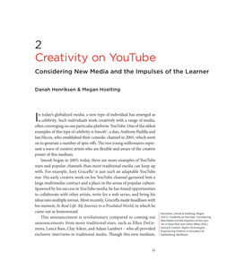 2 Creativity on Youtube Considering New Media and the Impulses of the Learner