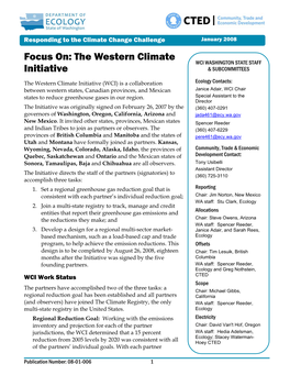 Focus On: the Western Climate Initiative
