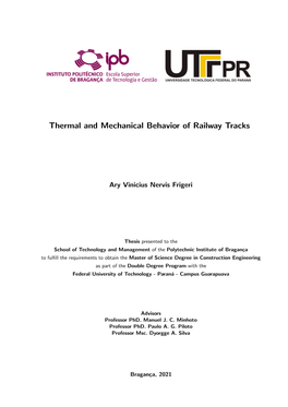 Thermal and Mechanical Behavior of Railway Tracks