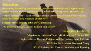 Slave Culture Resistance to Slavery