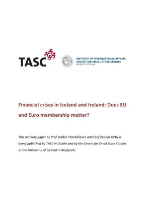 Comparing the Financial Crises in Iceland and Ireland