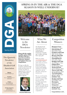 Spring Is in the Air & the Dga Season Is Well Underway!