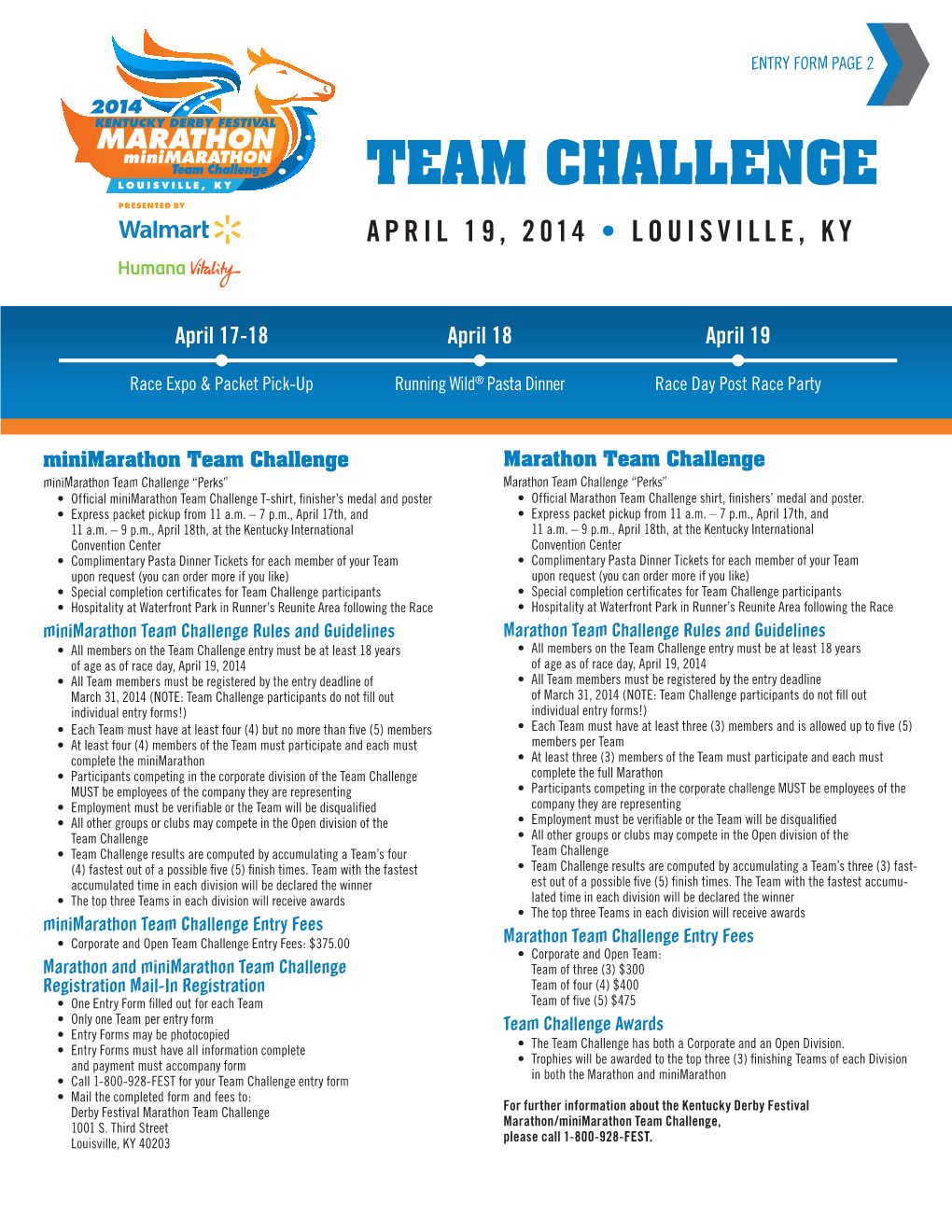 Team Challenge Presented by April 19, 2014 • Louisville, Ky