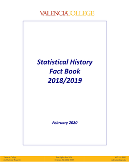 2018/2019 Statistical History Fact Book