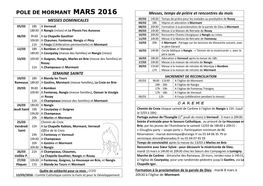 Pole De Mormant Mars 2016