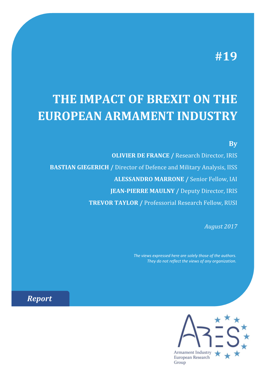 The Impact of Brexit on the European Armament Industry