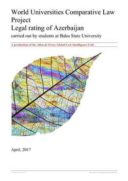 World Universities Comparative Law Project Legal Rating of Azerbaijan Carried out by Students at Baku State University