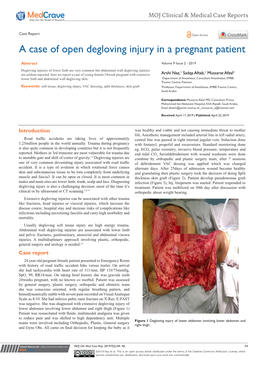 A Case of Open Degloving Injury in a Pregnant Patient