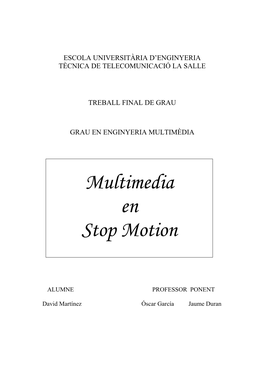 Multimedia En Stop Motion