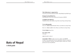 Bats of Nepal a Field Guide/ /Bats of Nepal a Field Guide