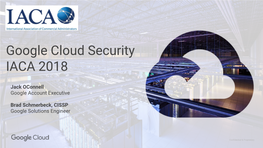 Google Cloud Security IACA 2018
